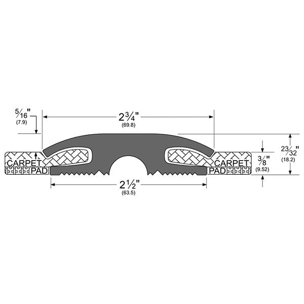 Pemko EV232 Evo-V Hospitality Threshold, Black