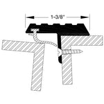 276 Surface-Mounted T-Shaped Astragal with Vinyl Insert