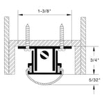 372A Full Mortise Automatic Door Bottom with Vinyl Insert for Hollow Metal Doors