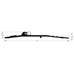 S482_S Latching Panic Saddle Threshold with Silicone Insert - 5" Wide x 1/2" High