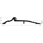 S487_V Latching Panic Saddle Threshold with Vinyl Insert - 5" Wide x 7/8" High