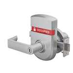ND40S RHO (Rhodes) Privacy Lever Lock with OS-OCC (OCCUPIED/VACANT) Outside Indicator Escutcheon Trim