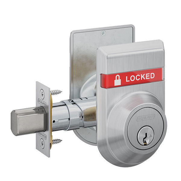 Schlage B562P Dual-Sided Occupancy Indicator Double Cylinder Deadbolt