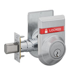 B662P Double Cylinder Deadbolt with OS-LOC/IS-LOC Dual-Sided Occupancy Indicators