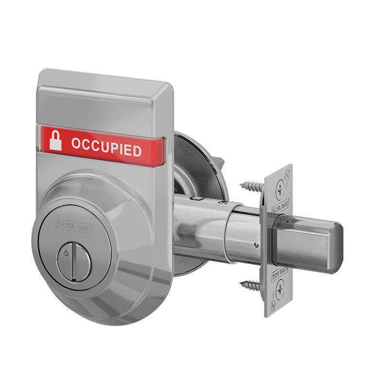 Schlage B672 Door Bolt with Coin Turn and OS-OCC Occupancy Indicator