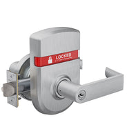 ND98PD RHO (Rhodes) Vandlgard Classroom Security Lever Lock (180 degree key rotation for lockdown) with IS-CRS (LOCKED/UNLOCKED) Inside Indicator Escutcheon Trim