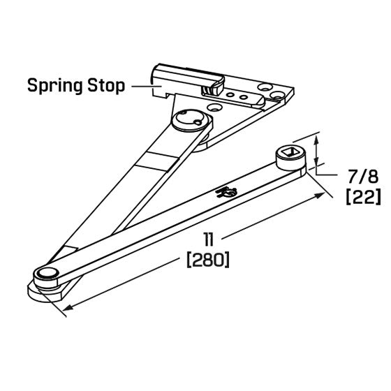Best EHD9016 SDS90 Door Closer w/ Spring Stop Door Saver Arm