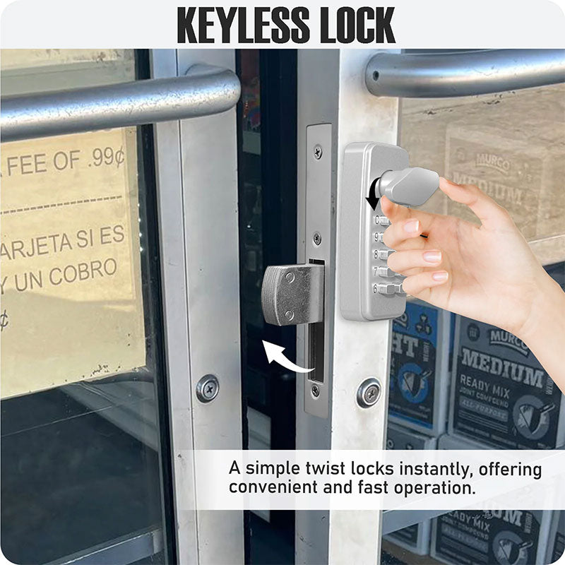 push button combination door lock at benjamin marcial... EASILOK SK1850 Storefront Deadbolt Lock with Push Button Keypad