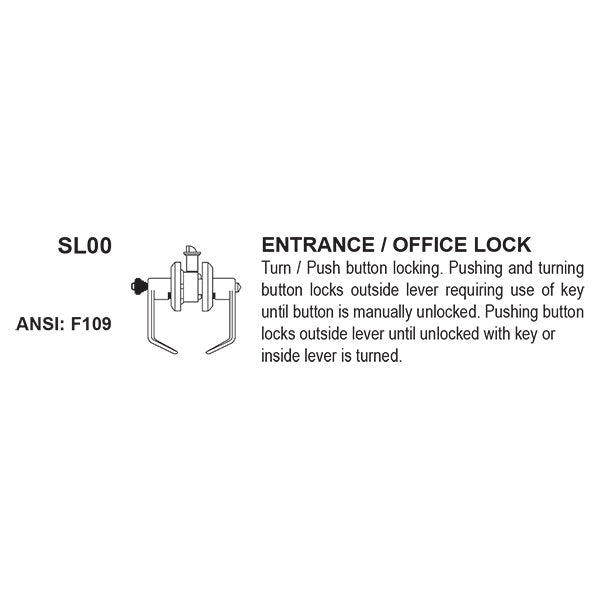 Cal-Royal SL00 Grade-2 Entrance/Office Lever Lock