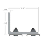 SWBP-BRKT Sliding Door Hardware, Sidewall Mount By-Pass Bracket