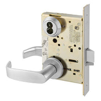 70-8237 LNL Classroom Mortise Lock, SFIC Prep, Less Core, L Lever, LN Rose