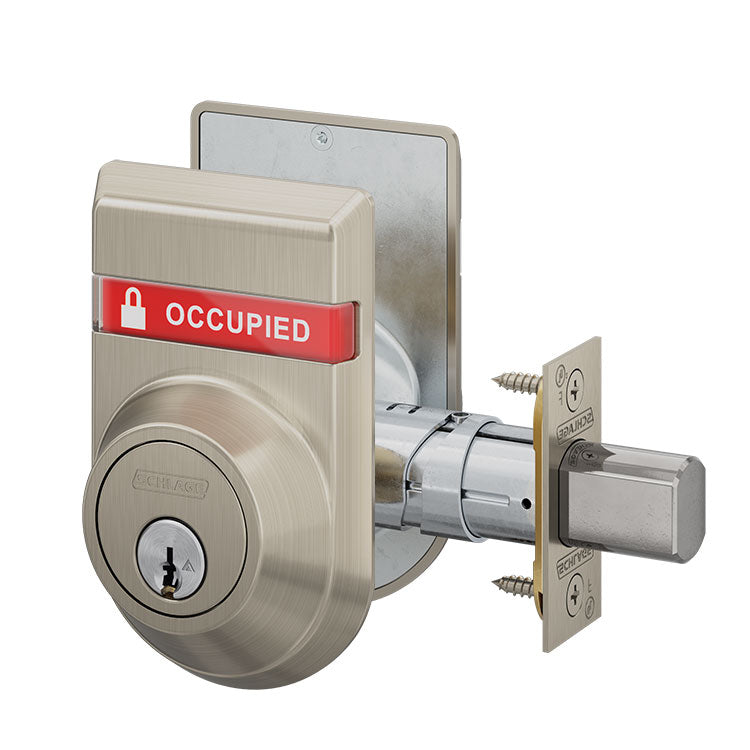Schlage B660P Dual-Sided Occupancy Indicator Single Cylinder Deadbolt
