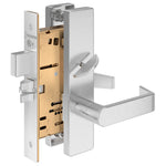 ML119 Privacy, Bedroom or Bath Mortise Lock with Deadbolt with Escutcheon Lever Trim