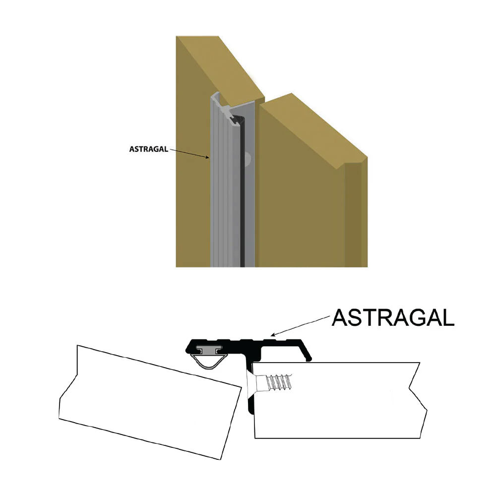 Trudoor TD-TAST T-Shaped Astragal with Vinyl Insert