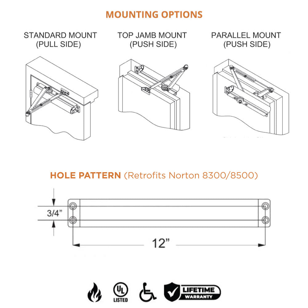 Trudoor TDC-300 Grade-1 Commercial Door Closer