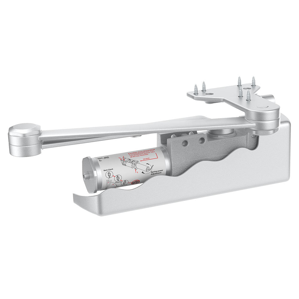 Trudoor TDC-400-EDA-SS-AL Commercial Door Closer with Spring Stop