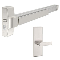 TDE-1000R-L-DT Rim Exit Device with Blank Escutcheon Dummy Lever