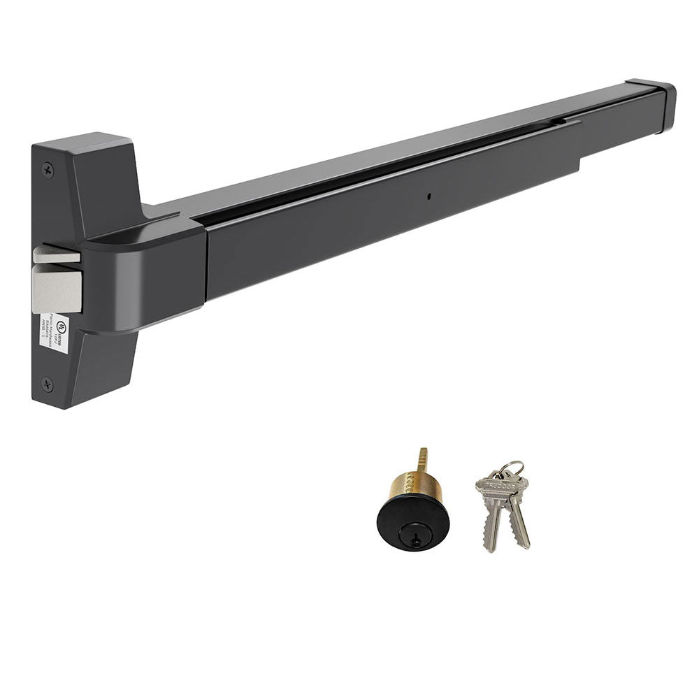 Trudoor TDE-2000R-NL-OP Rim Exit Device with Night Latch Cylinder Kit