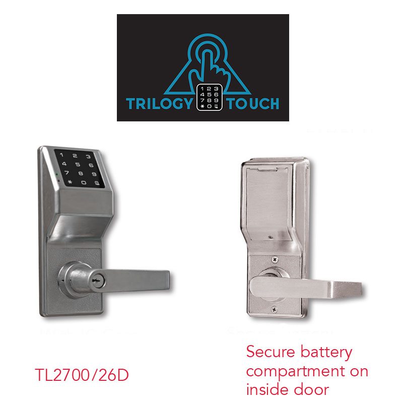 Alarm Lock TL2700 Trilogy Touch Electronic Cylindrical Lever Lock