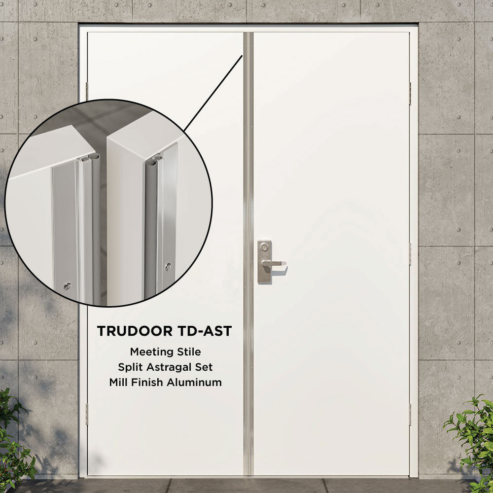 Trudoor TD-AST Meeting Stile Split Astragal Set with Vinyl Insert