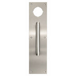 TD-PULLP-DB Pull Plate with 2-1/8" Deadbolt Hole - 4" x 16" with 3/4" Round Pull, 6" CTC