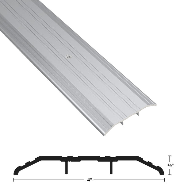 Trudoor TD-TH4 Commercial Fluted Saddle Threshold, 4″ W x 1/2″H