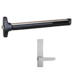 V4014BN Value Series Rim Exit Device with Passage Escutcheon Lever Trim