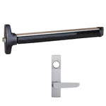V4008BN Value Series Rim Exit Device with Escutcheon Lever Trim