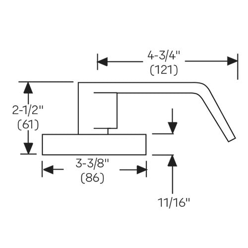 Accentra (formerly Yale) AU 4605LN Grade-2 Storeroom Lever Lockset