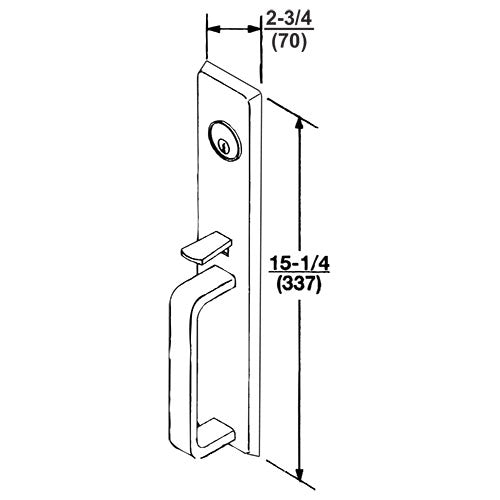 Accentra (formerly Yale) 633F Thumbpiece Escutcheon Exit Device Pull