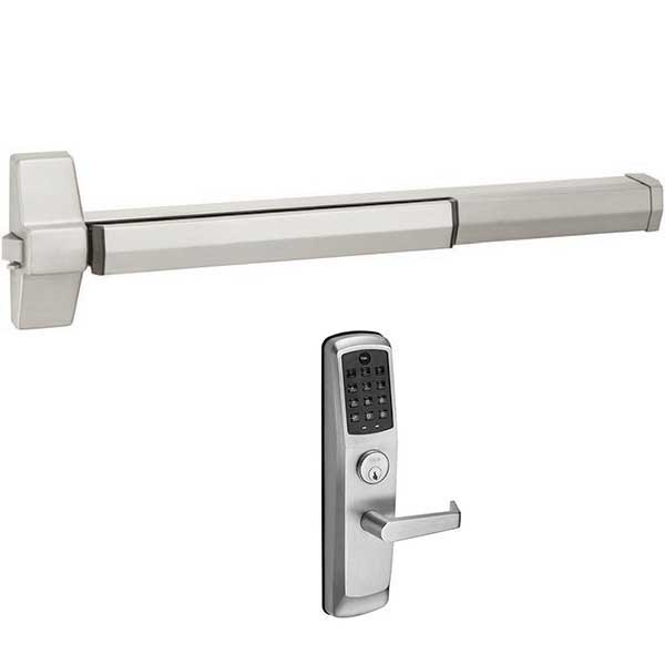 Accentra 7100 x AU-NTT613-NR Exit Device w/ nexTouch PushButton Trim