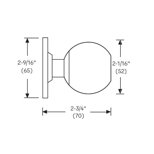 Accentra (formerly Yale) CA 4607 Grade-2 Entry Knob Lock