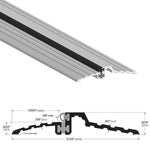 525A Thermal Break Threshold with Neoprene Stop - 5" Wide x 7/8" High - Aluminum Mill Finish