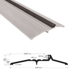560A Rabbeted Threshold with Neoprene Stop – 5″ Wide x 7/8″ High – Aluminum Mill Finish