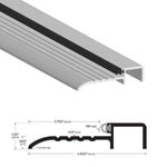 561A Rabbeted Threshold with Neoprene Stop – 4-1/2″ Wide x 1″ High – Aluminum Mill Finish
