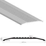 656A Saddle Threshold w/ Claw-Grip Edges - 6" Wide x 1/2" High - Aluminum Mill Finish