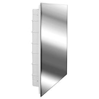 21-2-36-00 Spacecab Media Frameless Recessed Mount Polished Edge Bathroom Medicine Cabinet, 16" W x 36" L