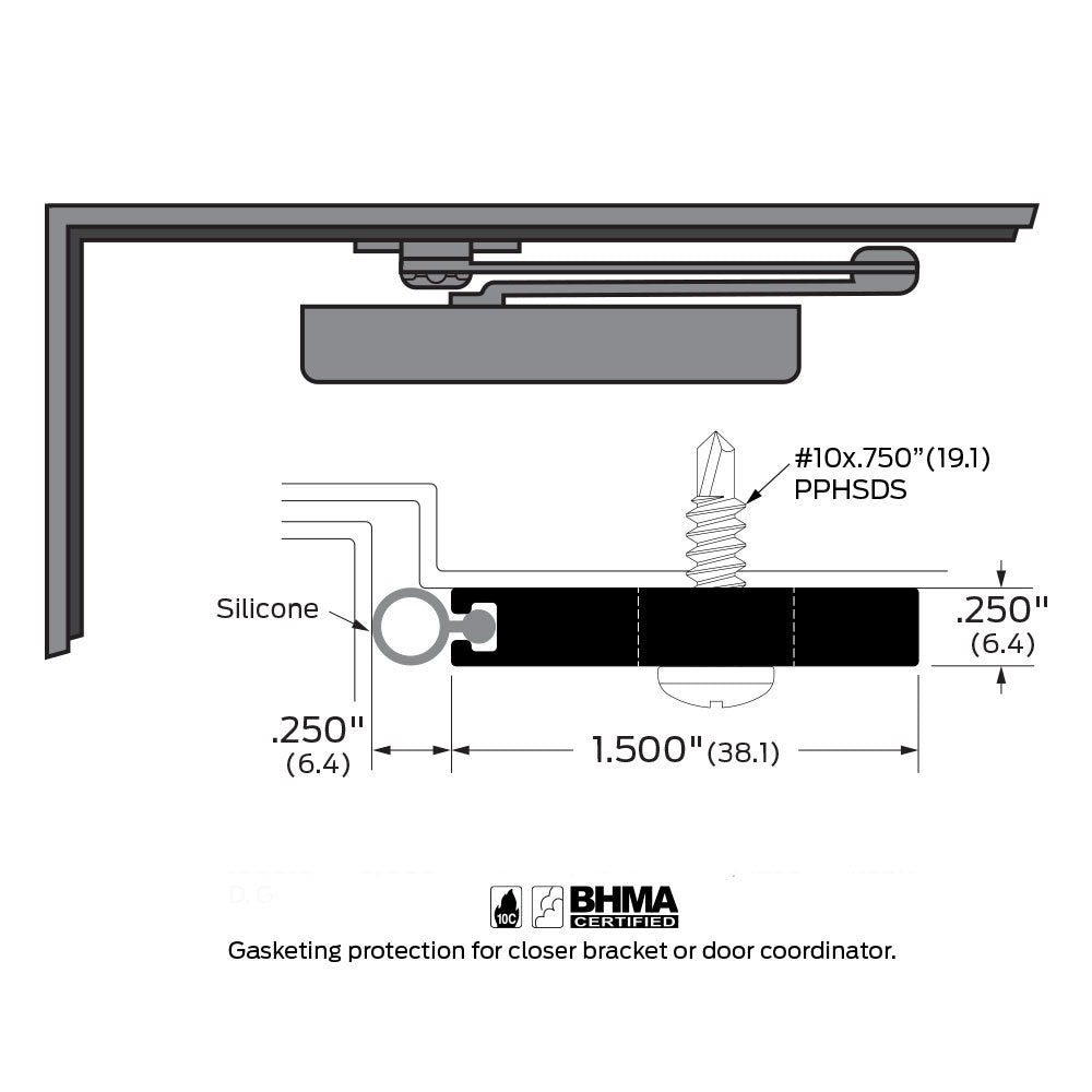 Zero 429AA Jamb Perimeter Weatherstrip Set with Silicone Seal