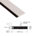 429AA Jamb Perimeter Weatherstrip Set – Silicone x Clear Anodized Aluminum