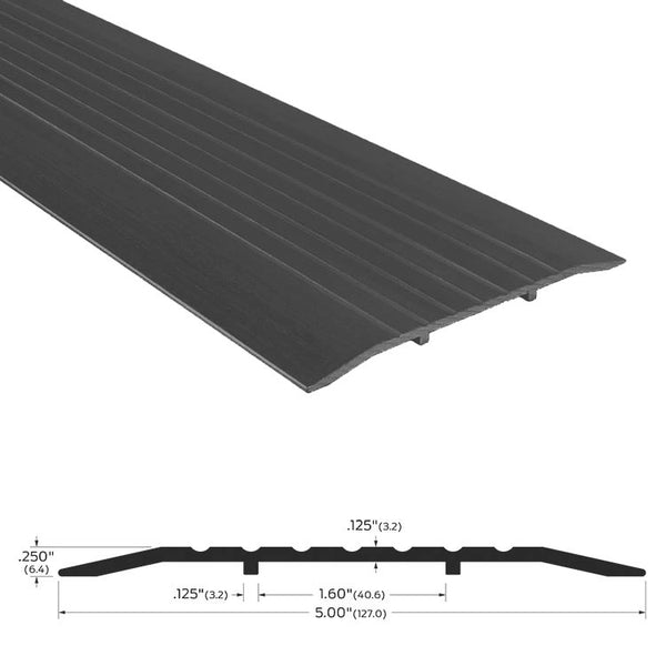 Zero 545BK Saddle Threshold, Black Anodized Aluminum