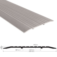 546A Saddle Threshold - 6" Wide x 1/4" High - Aluminum Mill Finish