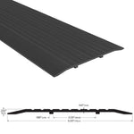 546BK Saddle Threshold - 6" Wide x 1/4" High - Black Anodized Aluminum