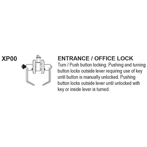 Cal-Royal XP00 Grade-2 Entrance/Office Lever Lock