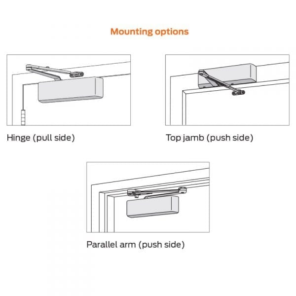 LCN 4040XP-Rw/PA Door Closer - Regular with Parallel Arm Shoe
