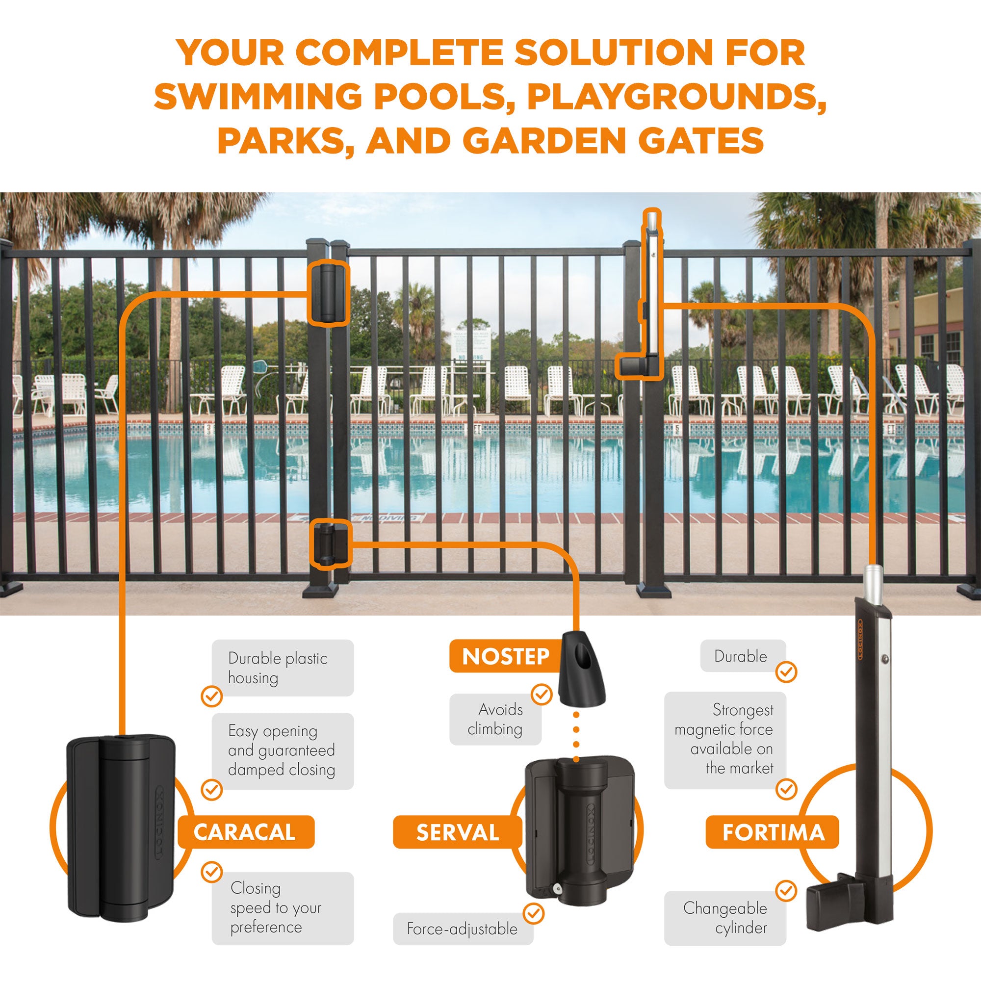 Locinox NOSTEP Anti Climb Device for the Serval Spring Hinge