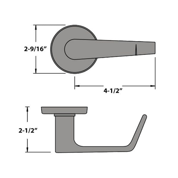 Falcon MA621 DG Apartment Corridor Mortise Lock, Dane Gala Lever