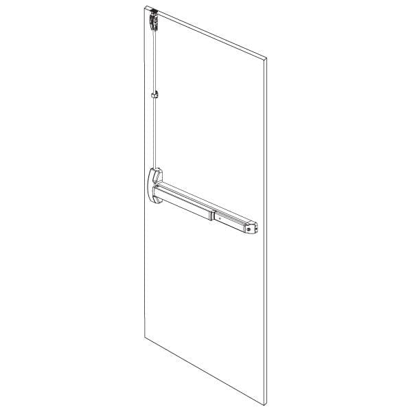Less Bottom Rod Exit Device Accentra 6170F LBR Fire-Rated Surface Vertical Rod Exit Device