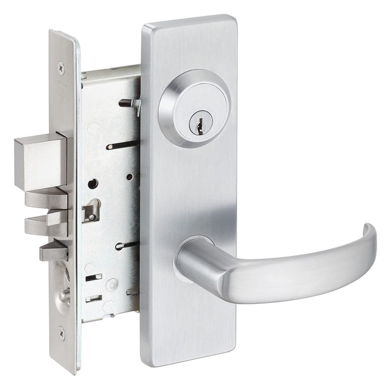 Falcon MA531 Apartment Corridor Mortise Lock, Dane Napa Lever