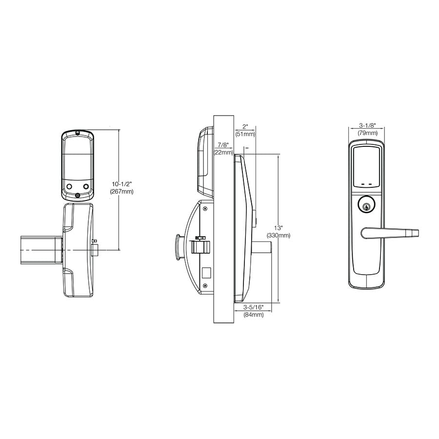 Yale PB-NTT623-NR nexTouch Touchscreen Keypad Exit Device Trim