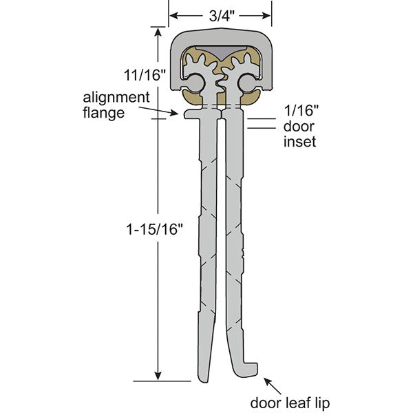 NGP HD2400/HD2400-LL Heavy-Duty Concealed Continuous Gear Hinge